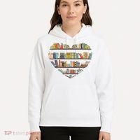 Cute Reading Library Books Lover Heart Librarian Gift Hoodie thumb 5