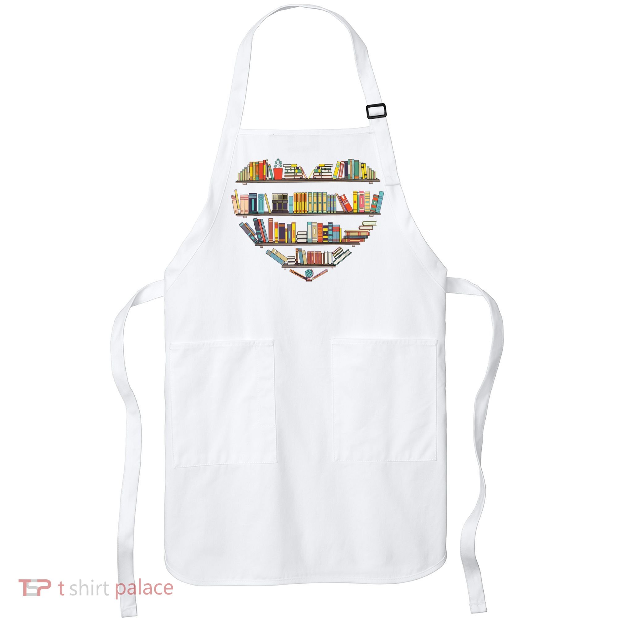 Cute Reading Library Books Lover Heart Librarian Gift Apron