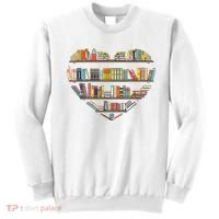 Cute Reading Library Books Lover Heart Librarian Gift Sweatshirt thumb 0