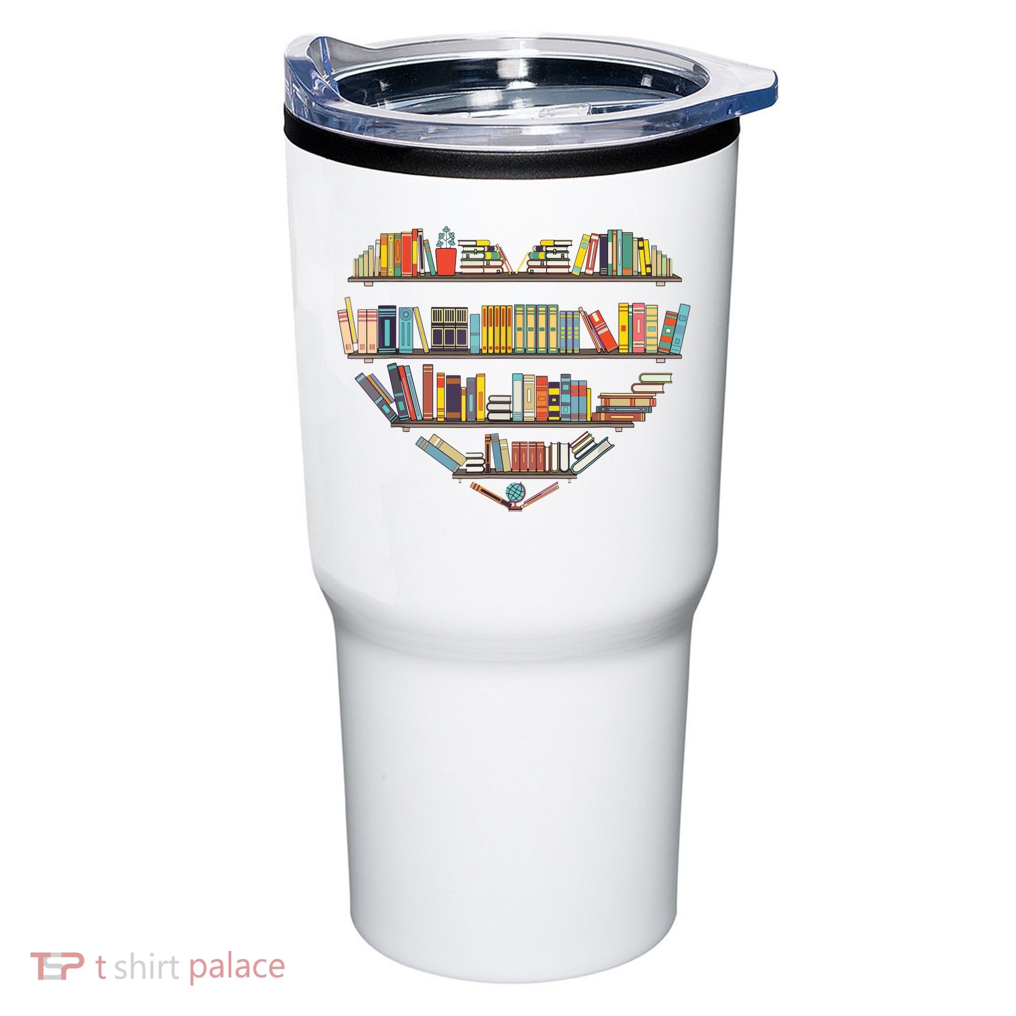 Cute Reading Library Books Lover Heart Librarian Gift Tumbler