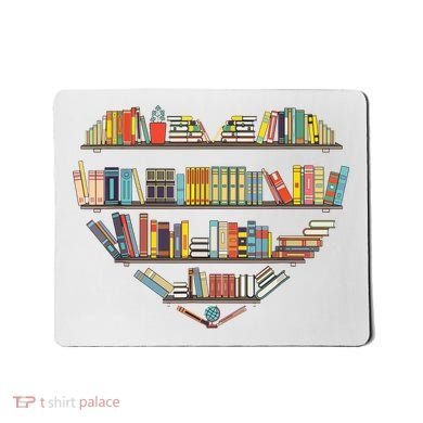 Cute Reading Library Books Lover Heart Librarian Gift Mousepad
