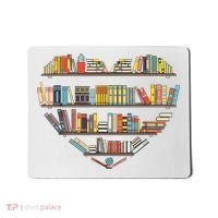 Cute Reading Library Books Lover Heart Librarian Gift Mousepad thumb 0