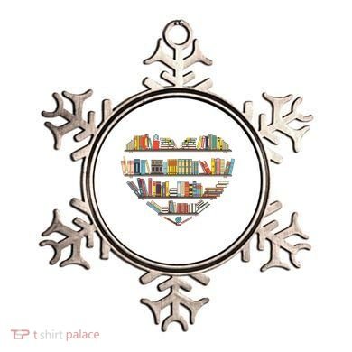 Cute Reading Library Books Lover Heart Librarian Gift Ornament
