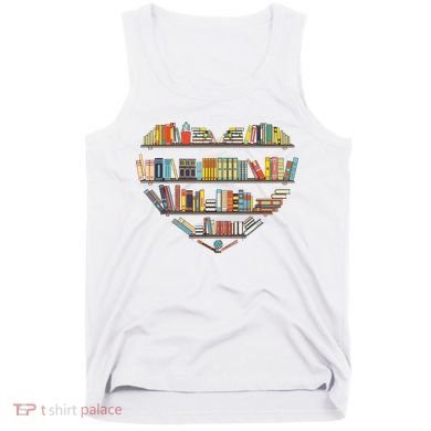 Cute Reading Library Books Lover Heart Librarian Gift Tank Top