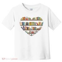 Cute Reading Library Books Lover Heart Librarian Gift Toddler T-Shirt thumb 0