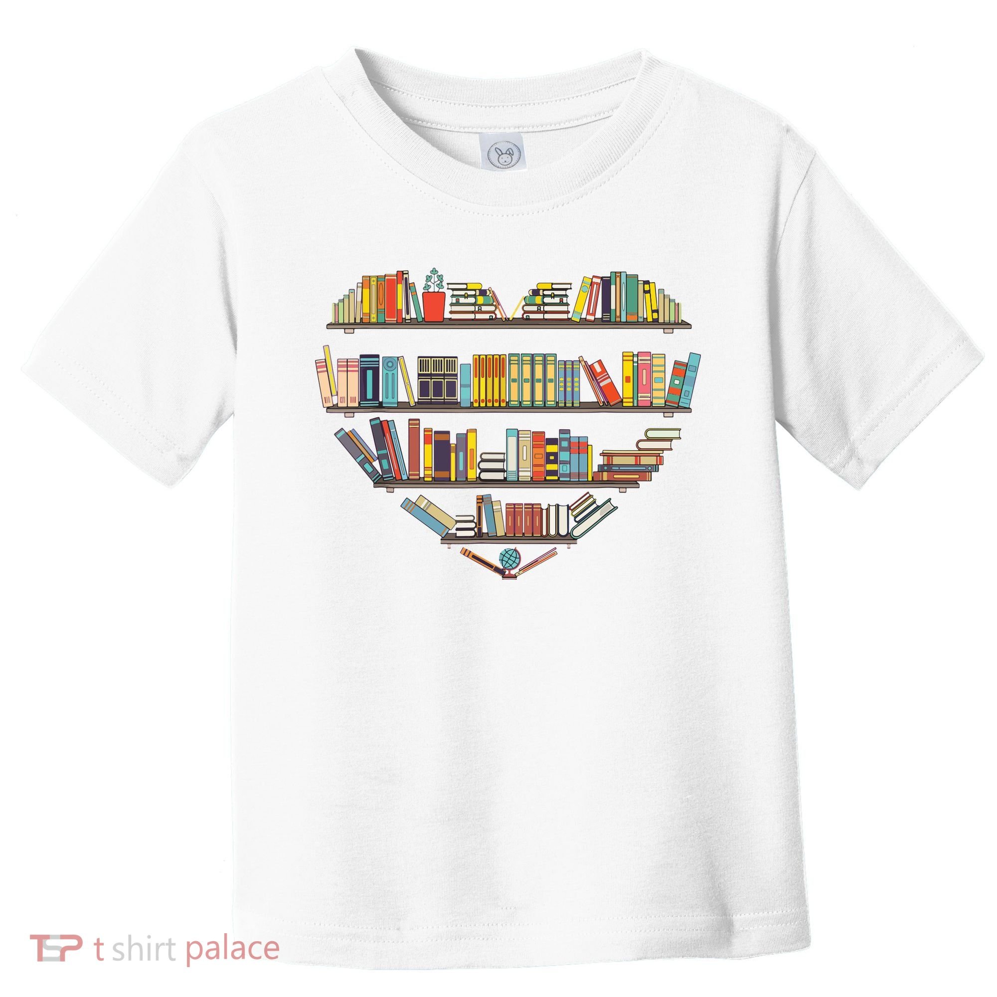 Cute Reading Library Books Lover Heart Librarian Gift Toddler T-Shirt