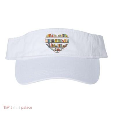 Cute Reading Library Books Lover Heart Librarian Gift Visor