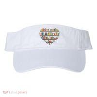 Cute Reading Library Books Lover Heart Librarian Gift Visor thumb 0