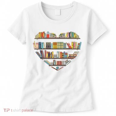 Cute Reading Library Books Lover Heart Librarian Gift Women's T-Shirt