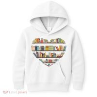Cute Reading Library Books Lover Heart Librarian Gift Kids Hoodie thumb 0