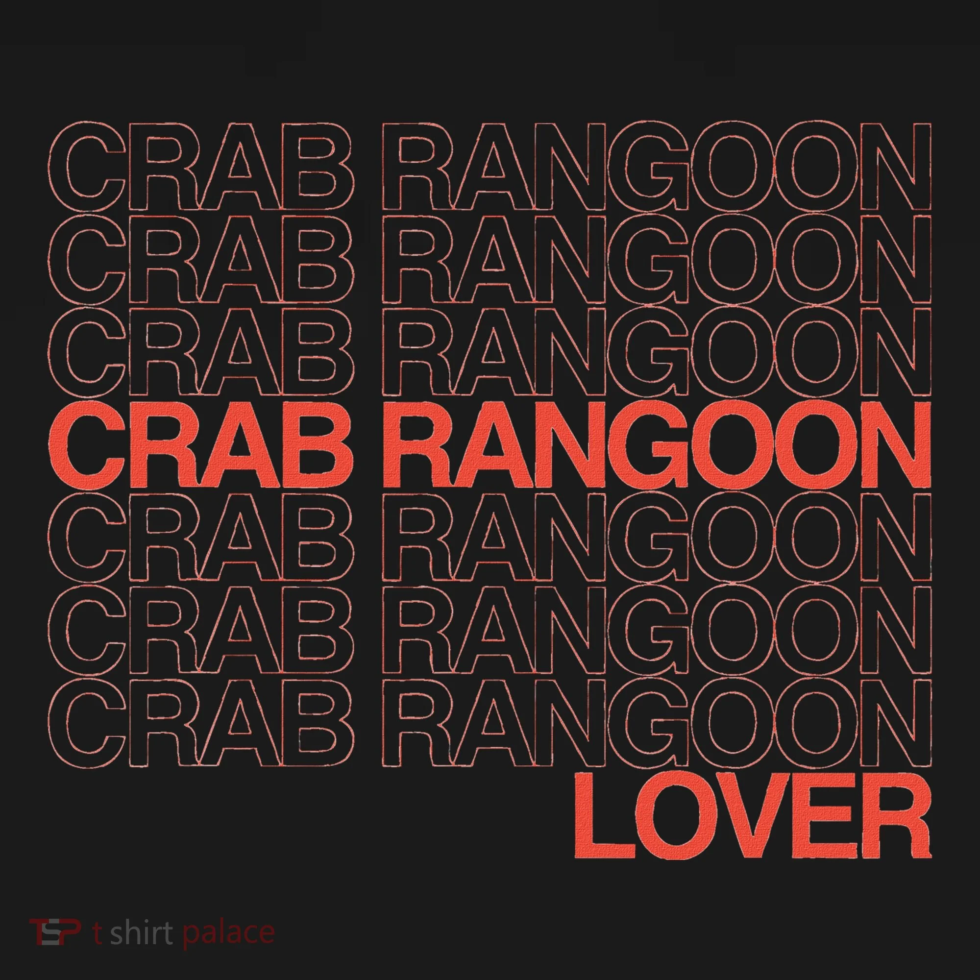 Crab Rangoon Lover Retro Style Logo Version Button