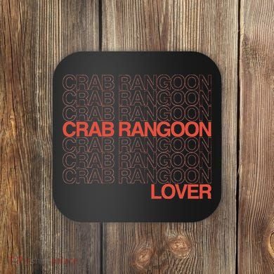 Crab Rangoon Lover Retro Style Logo Version Coaster