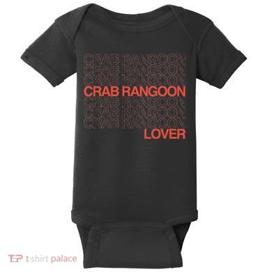 Crab Rangoon Lover Retro Style Logo Version Baby Bodysuit