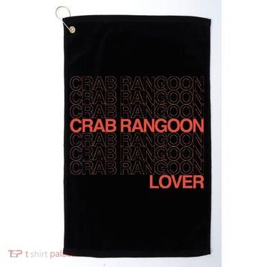 Crab Rangoon Lover Retro Style Logo Version Golf Towel