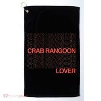 Crab Rangoon Lover Retro Style Logo Version Golf Towel thumb 0