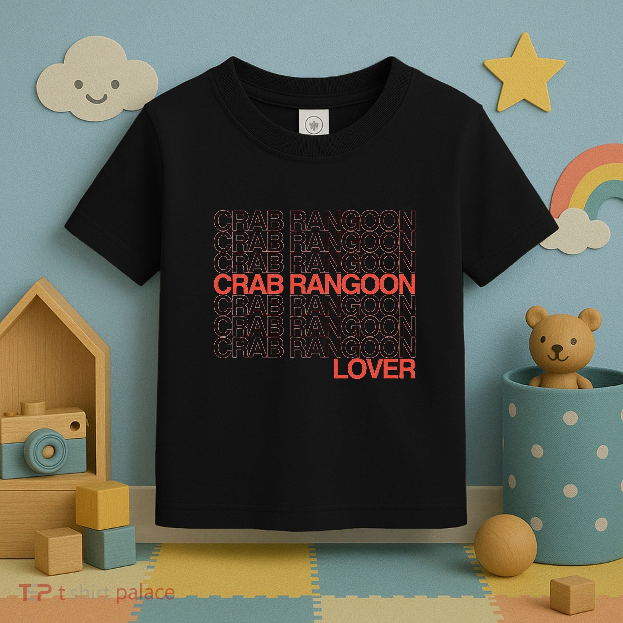 Crab Rangoon Lover Retro Style Logo Version Toddler T-Shirt