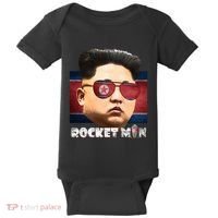 Cool Rocket Man Kim Jong Un Baby Bodysuit thumb 0