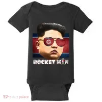 Cool Rocket Man Kim Jong Un Baby Bodysuit thumb 0