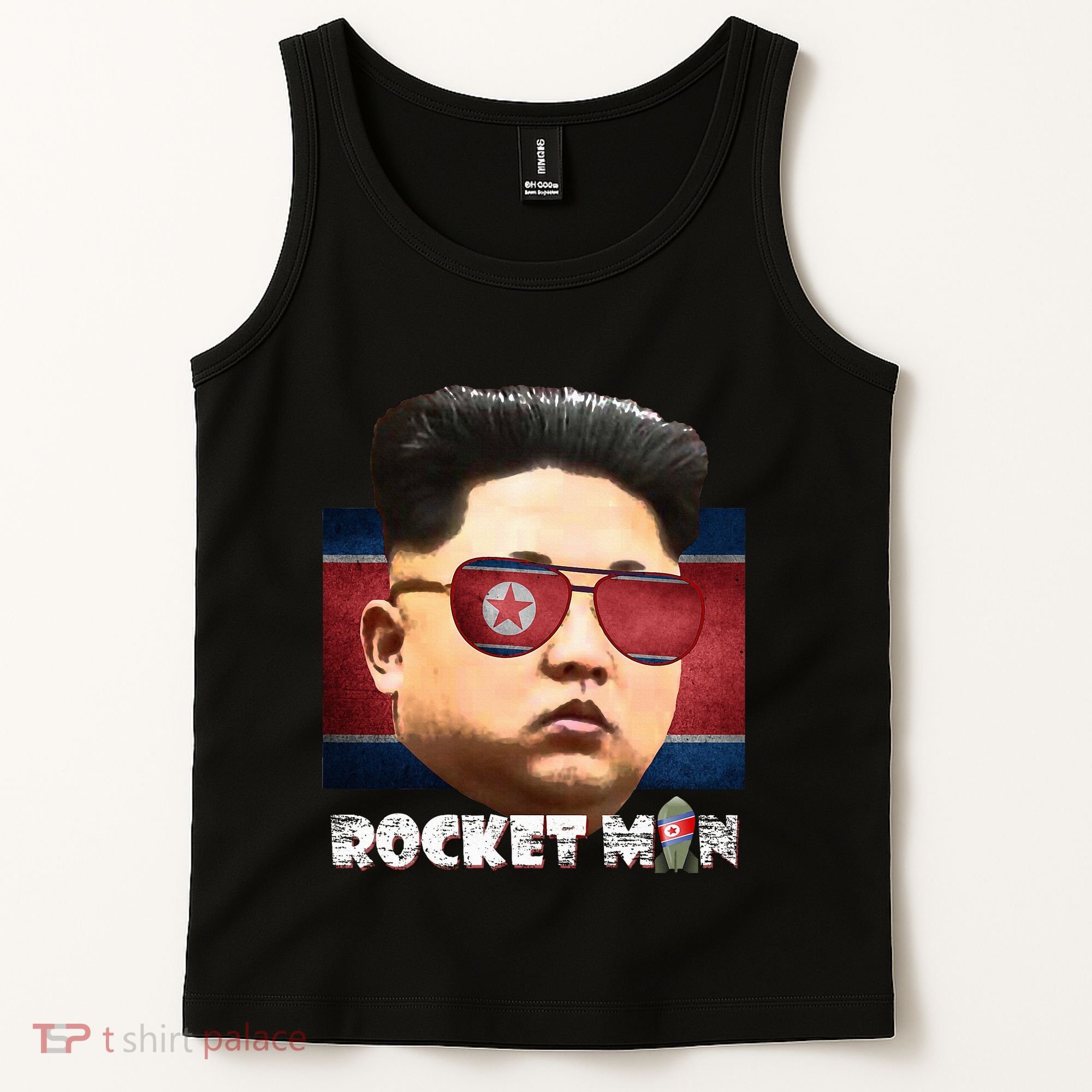 Cool Rocket Man Kim Jong Un Tank Top