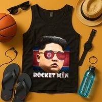 Cool Rocket Man Kim Jong Un Tank Top thumb 4