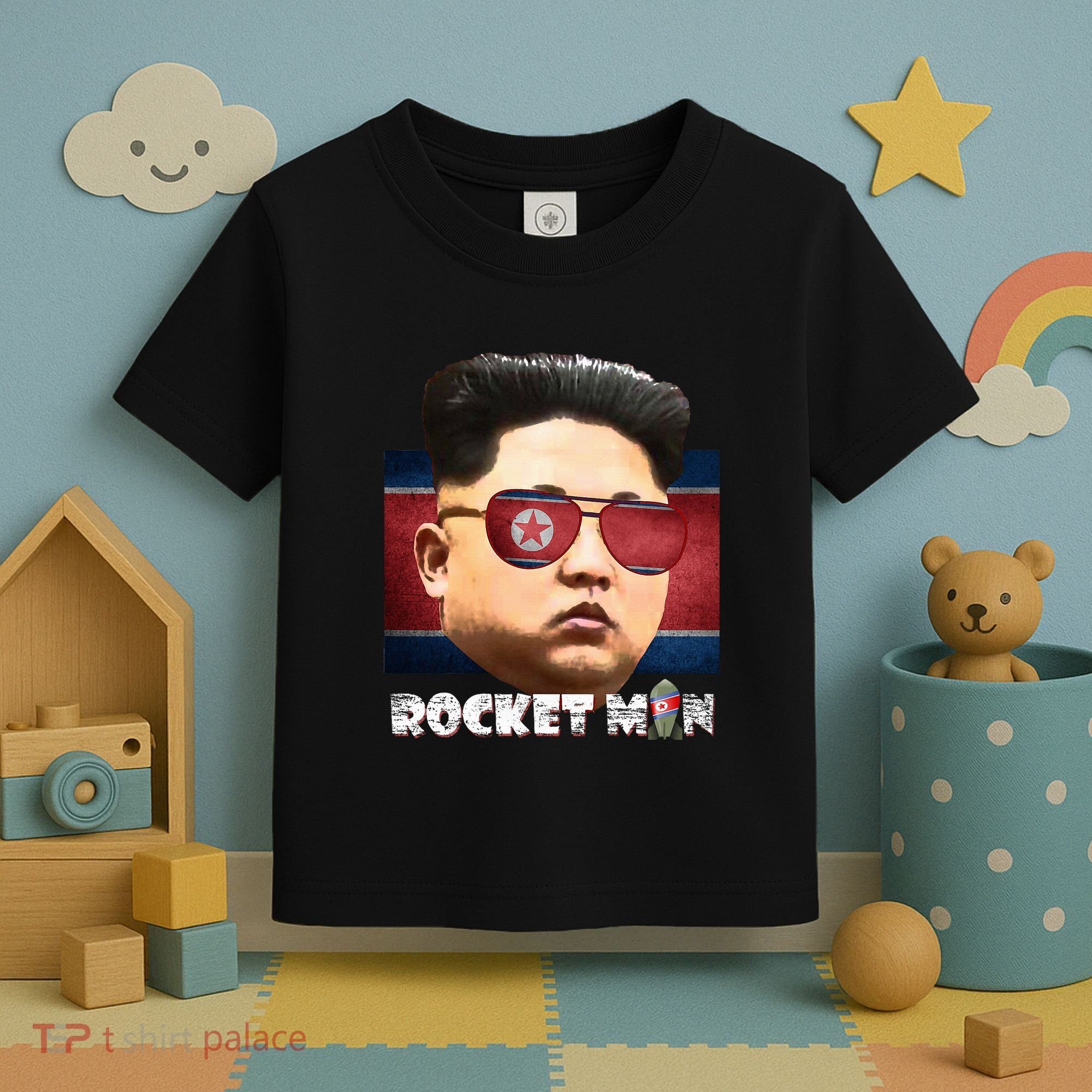 Cool Rocket Man Kim Jong Un Toddler T-Shirt