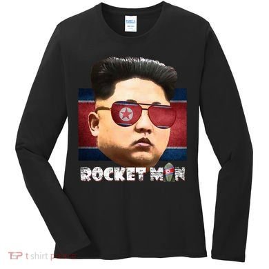 Cool Rocket Man Kim Jong Un Women's Long Sleeve Shirt
