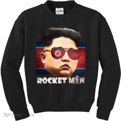 Cool Rocket Man Kim Jong Un Kids Sweatshirt