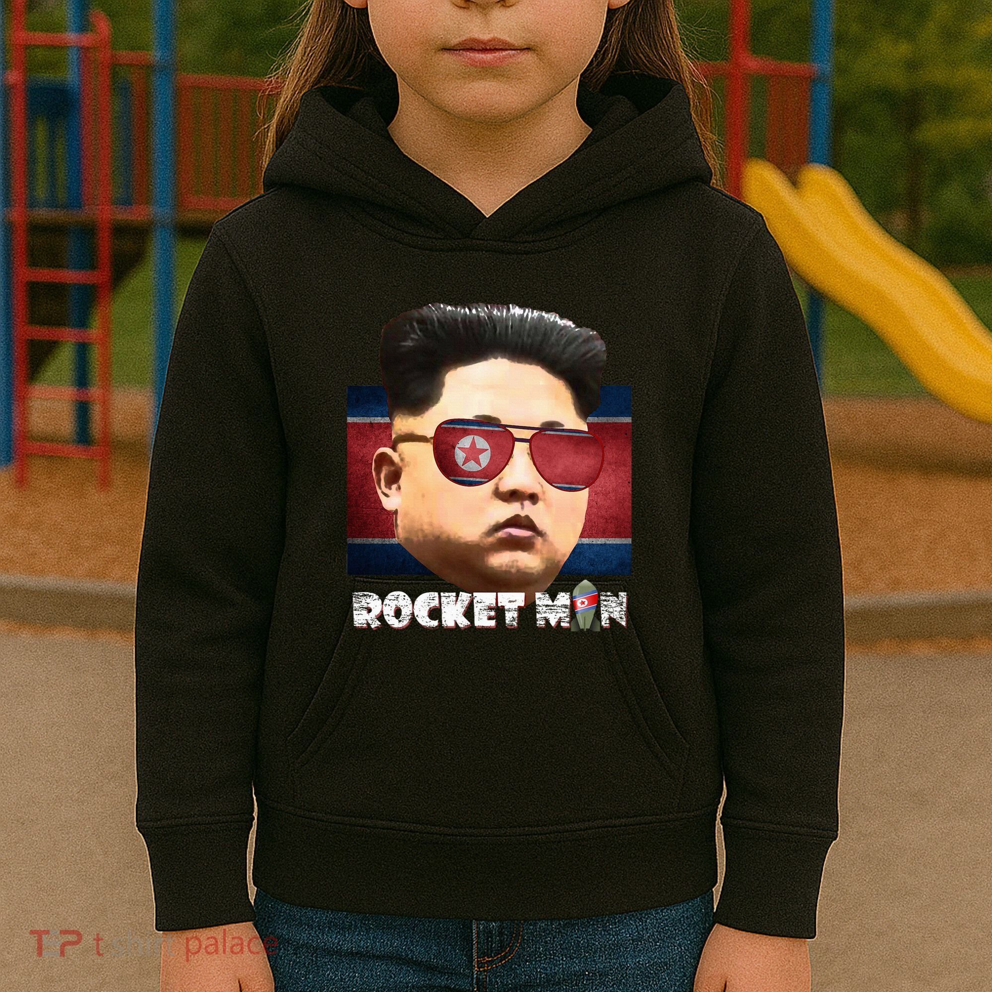 Cool Rocket Man Kim Jong Un Kids Hoodie