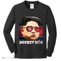 Cool Rocket Man Kim Jong Un Kids Long Sleeve Shirt thumb 0