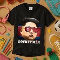 Cool Rocket Man Kim Jong Un Kids T-Shirt thumb 3