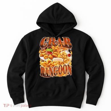 Crab Rangoon Meme Bootleg Rap Style 90s Vintage Funny 1990s Hoodie