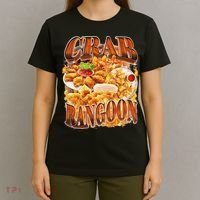Crab Rangoon Meme Bootleg Rap Style 90s Vintage Funny 1990s T-Shirt thumb 4