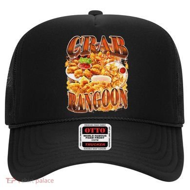 Crab Rangoon Meme Bootleg Rap Style 90s Vintage Funny 1990s Hat