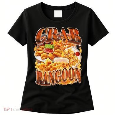Crab Rangoon Meme Bootleg Rap Style 90s Vintage Funny 1990s Women's T-Shirt
