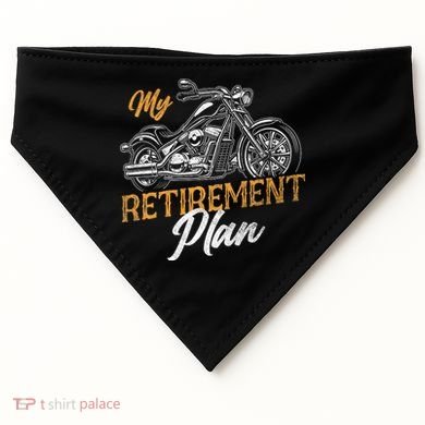 Classic Retired Motorcycle Biker My Retirement Plan Grandpa USA-Made Doggie Bandana