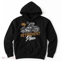 Classic Retired Motorcycle Biker My Retirement Plan Grandpa Hoodie thumb 0