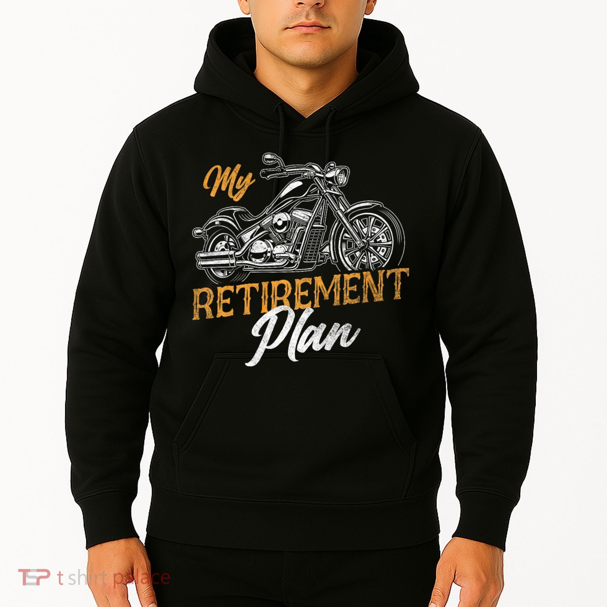 Classic Retired Motorcycle Biker My Retirement Plan Grandpa Hoodie
