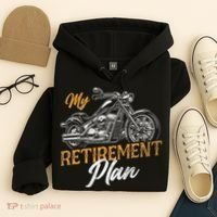 Classic Retired Motorcycle Biker My Retirement Plan Grandpa Hoodie thumb 4