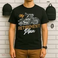 Classic Retired Motorcycle Biker My Retirement Plan Grandpa T-Shirt thumb 6