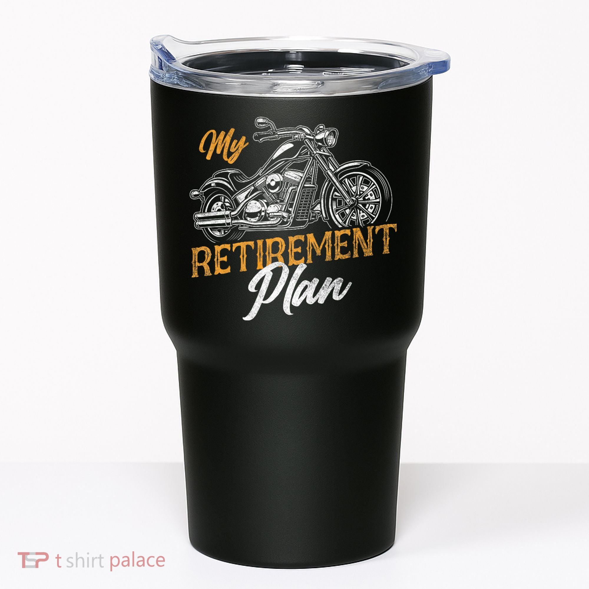 Classic Retired Motorcycle Biker My Retirement Plan Grandpa Tumbler