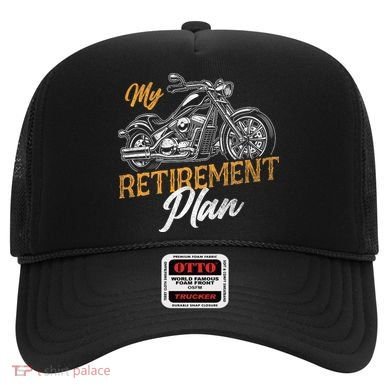 Classic Retired Motorcycle Biker My Retirement Plan Grandpa Hat