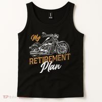 Classic Retired Motorcycle Biker My Retirement Plan Grandpa Tank Top thumb 2