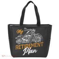 Classic Retired Motorcycle Biker My Retirement Plan Grandpa Tote Bag thumb 0
