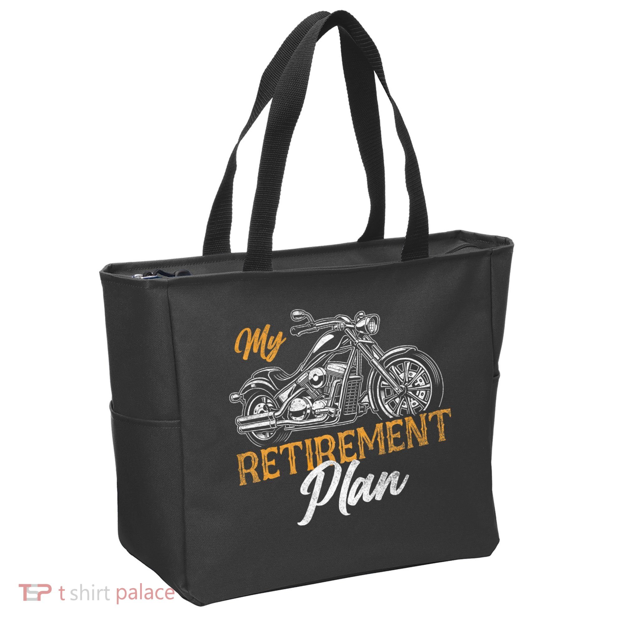 Classic Retired Motorcycle Biker My Retirement Plan Grandpa Tote Bag
