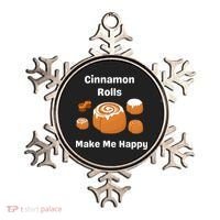 Cinnamon Rolls Make Me Happy Dessert Breakfast Brunch Gift Ornament thumb 0