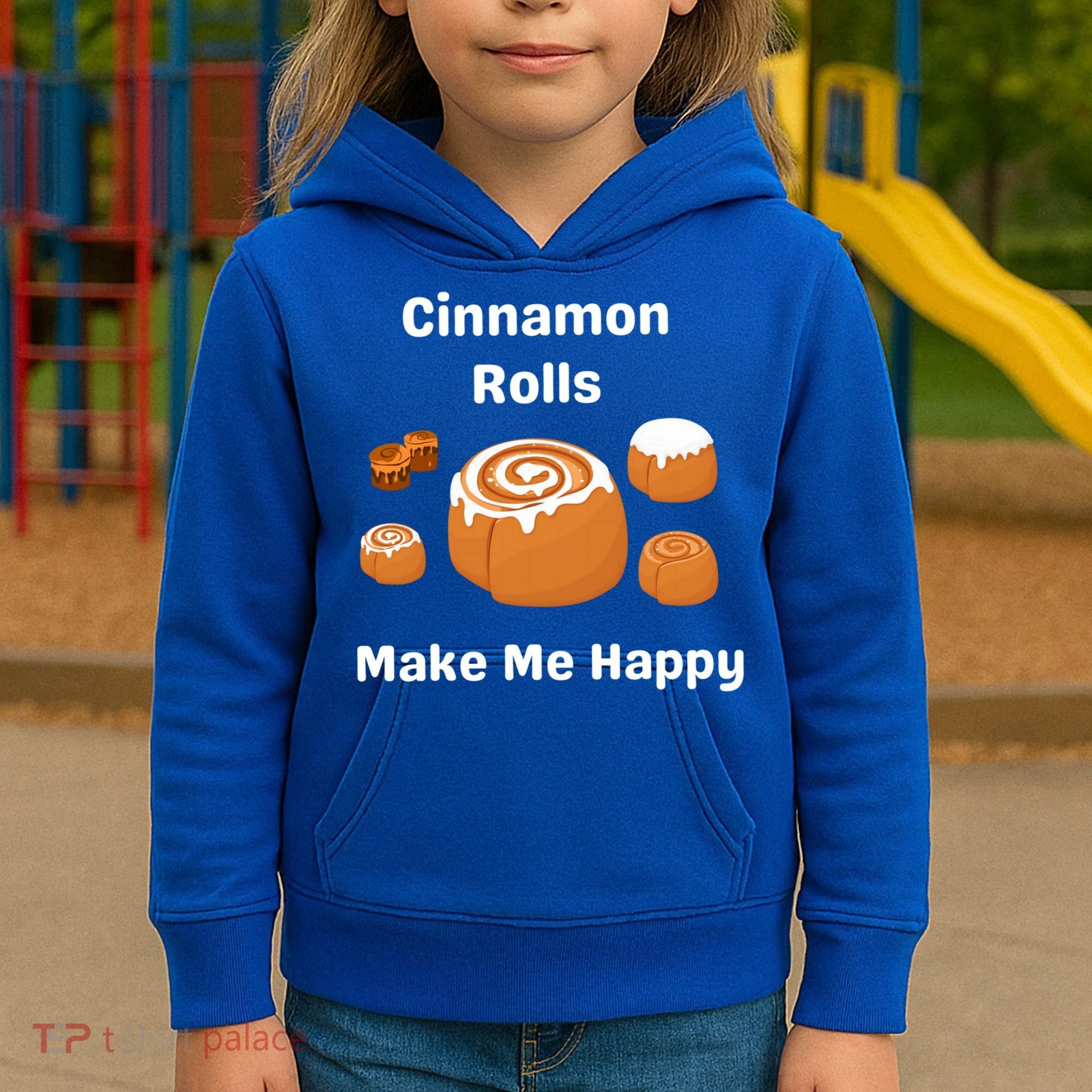 Cinnamon Rolls Make Me Happy Dessert Breakfast Brunch Gift Kids Hoodie