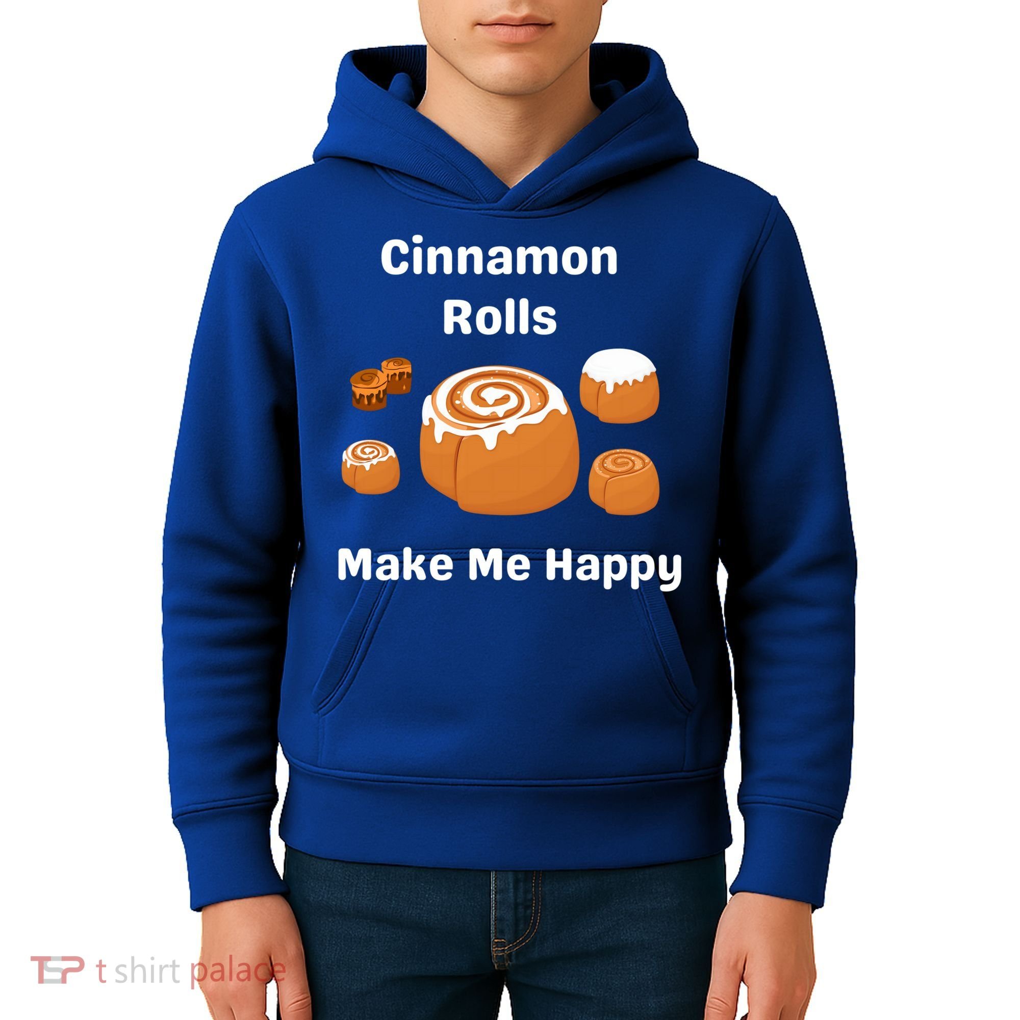 Cinnamon Rolls Make Me Happy Dessert Breakfast Brunch Gift Kids Hoodie