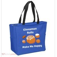 Cinnamon Rolls Make Me Happy Dessert Breakfast Brunch Gift Tote Bag thumb 2