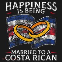 Costa Rica Marriage Costa Rican Heritage Married Flag T-Shirt thumb 7