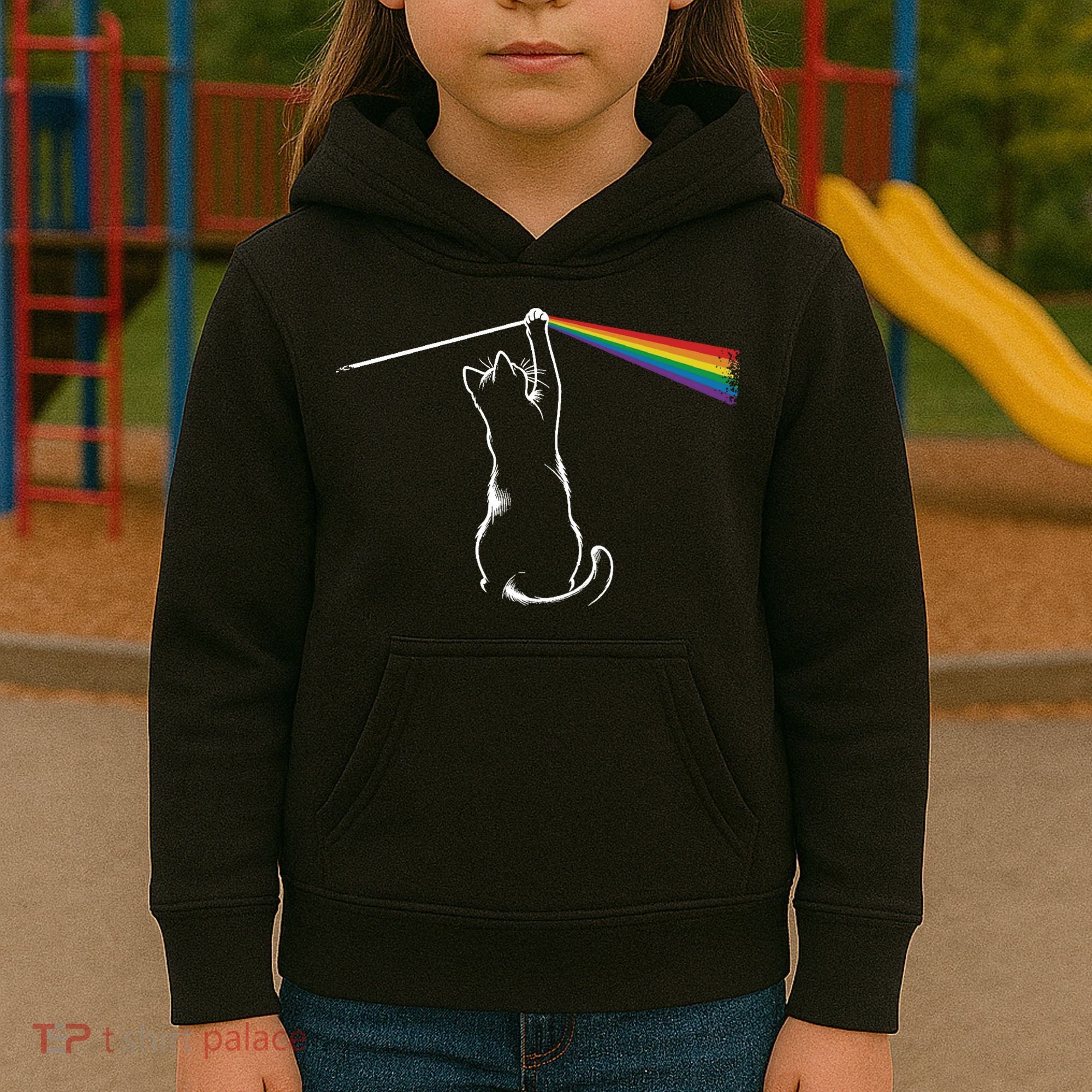 Cat Rock Music Band Concert Kids Hoodie